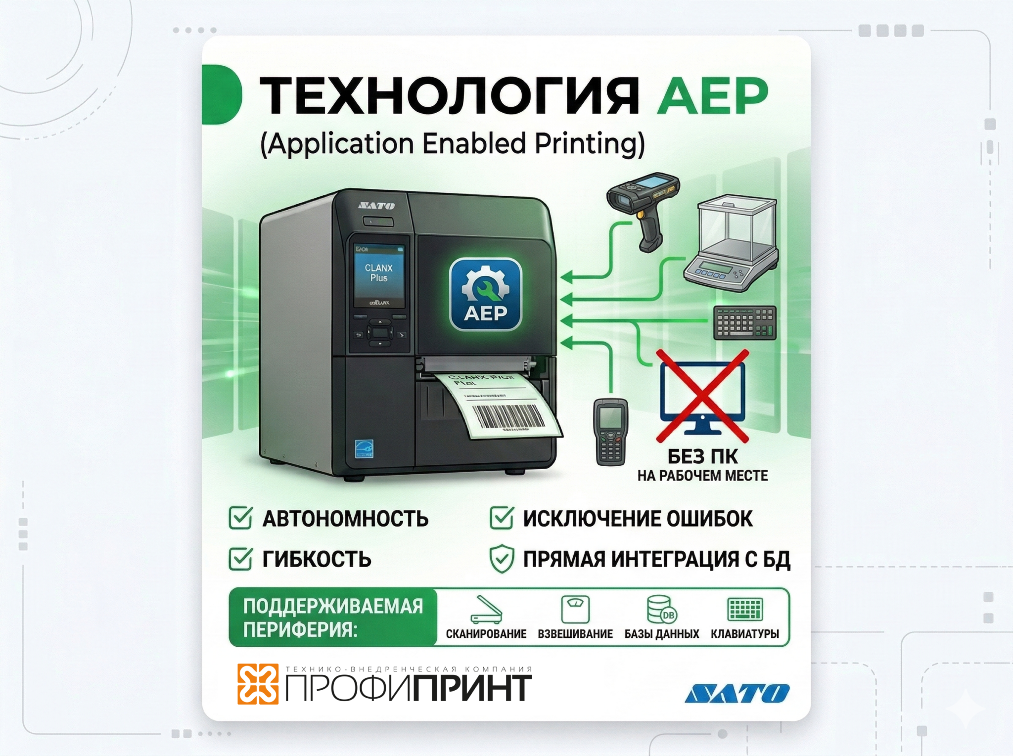 SATO AEP (Application Enabled Printing) — что это и как работает ...
